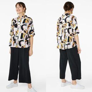 Monki Oversized Boxy Art Collage Shirt